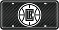Los Angeles Clippers Metal Auto Tag License Plate, Carbon Fiber Design, 6x12 Inch