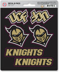University of Central Florida Knights UCF 6-Piece Decal Sticker Set, 5x6 Inch Sheet, Gift for football fans for any hard surfaces around home, automotive, personal items