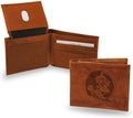 Florida State University Seminoles Premium Brown Leather Wallet, Bifold Billfold, Embossed Laser Engraved