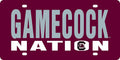 University of South Carolina Gamecocks Premium Laser Tag License Plate, nation Design, Mirrored Acrylic, 6x12 Inch