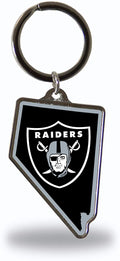 Rico Industries NFL Las Vegas Raiders State Shape Keychain