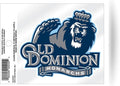 Old Dominion University Monarchs 3 Inch Static Cling, Full Clear Adhesive Backing, Easy Peel and Stick Application, Removable and Reusable, Officially Licensed, Made in the USA
