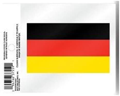 Germany 3 Inch Static Cling, Full Clear Adhesive Backing, Easy Peel and Stick Application, Removable and Reusable, Made in the USA