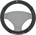 Utah Jazz Steering Wheel Cover Premium Embroidered Black 15 Inch