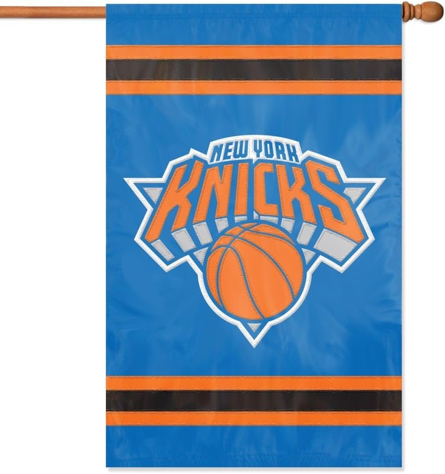 New York Knicks House Banner Flag Applique Embroidered Double Sided 44x28 Inch
