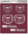 Missouri State University Bears 6-Piece Decal Sticker Set, 5x6 Inch Sheet, Gift for football fans for any hard surfaces around home, automotive, personal items