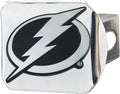 FANMATS NHL Tampa Bay Lightning Hitch Cover - Chromehitch Cover - Chrome, Team Colors, One Sized, 25113