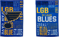 St Louis Blues Garden Flag Double Sided Fan Rules Design 13x18 Inch