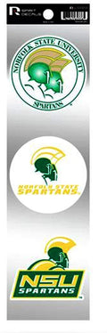 Norfolk State Spartans Triple Retro Decals Throwback Spirit Flat Vinyl Auto Home Sticker Sheet University of