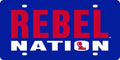 University of Mississippi Rebels Ole Miss Laser Cut Tag License Plate, Nation, Mirrored Acrylic Inlaid, 12x6 Inch