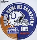 Indianapolis Colts Super Bowl XLI Champions 4.5" Round Vinyl Basketball Decal