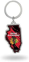 NHL Chicago Blackhawks State Shape Keychain
