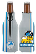Detroit Lions 2-PACK Zipper BOTTLE Retro THROWBACK Koozie Neoprene Football