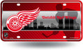 Detroit Red Wings Metal Auto Tag License Plate, City Design, 12x6 Inch