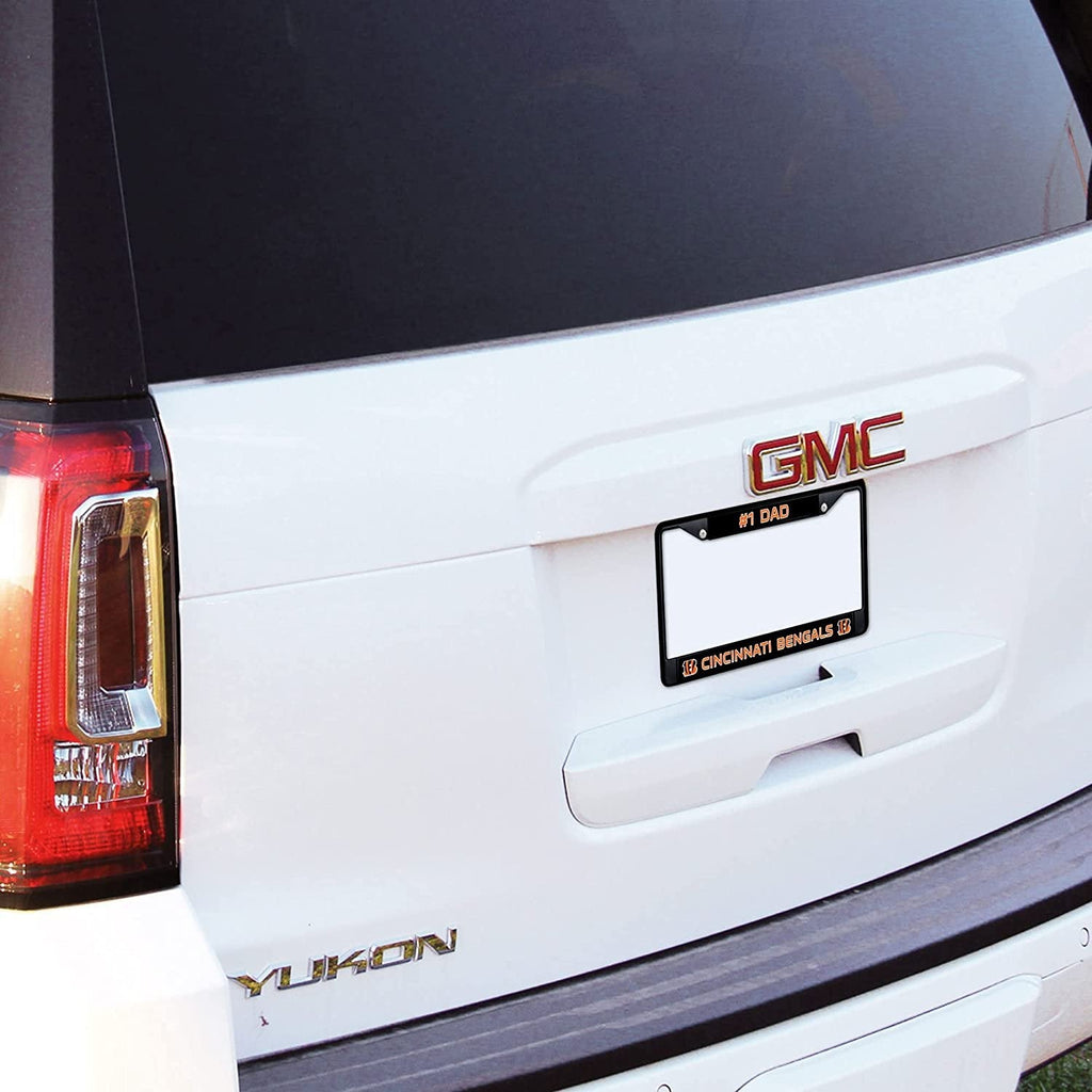 Miami Heat Black Metal License Plate Frame Chrome Tag Cover 6x12 Inch