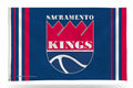 Sacramento Kings Premium 3x5 Feet Flag Banner, Retro Logo, Metal Grommets, Outdoor Indoor, Single Sided