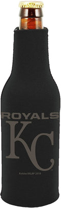 Kansas City Royals 2-Pack Zipper Bottle Tonal Black Beverage Insulator Neoprene Holder Cooler Baseball