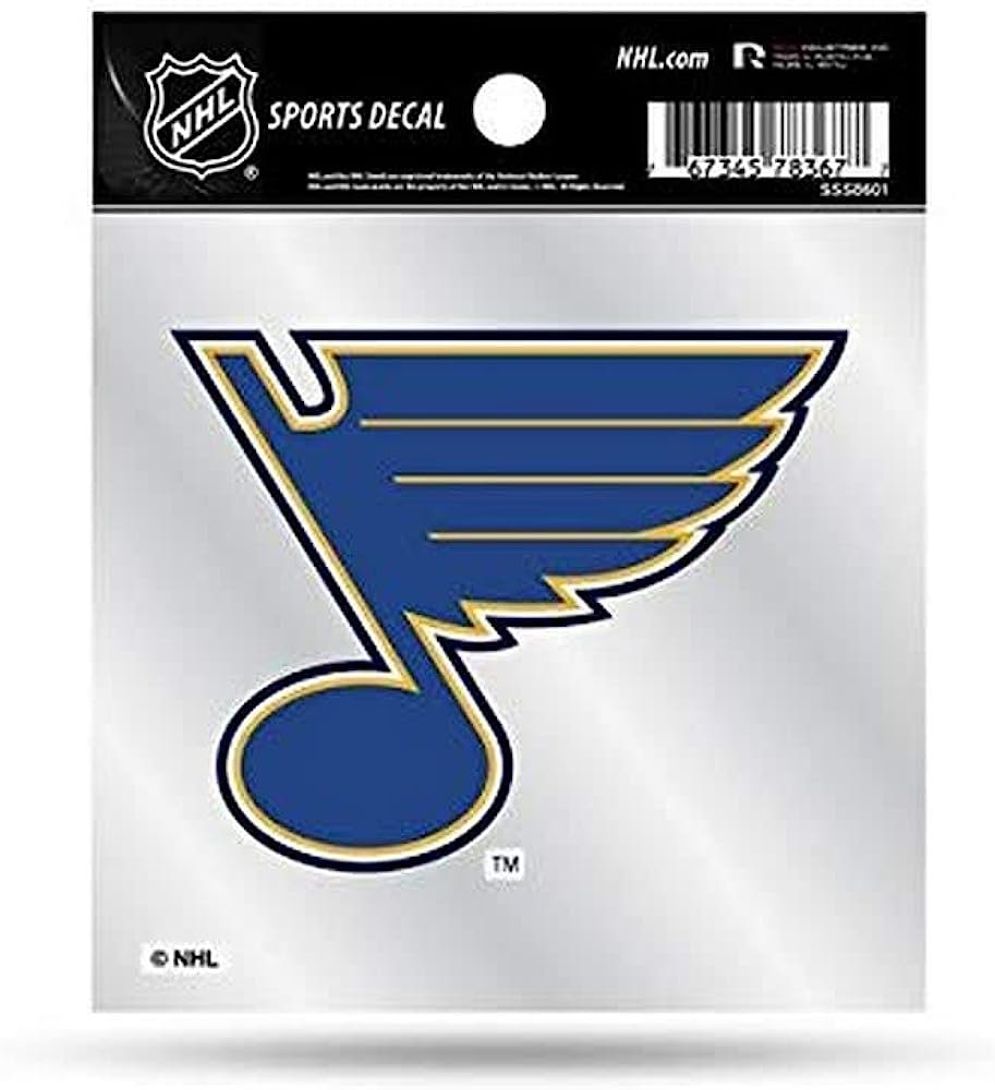 St Louis Blues 4x4 Inch Die Cut Decal Sticker, Primary Logo, Clear Backing