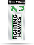 University of North Dakota Fighting Hawks 2-Piece Double Up Die Cut Sticker Decal Sheet, 4x8 Inch