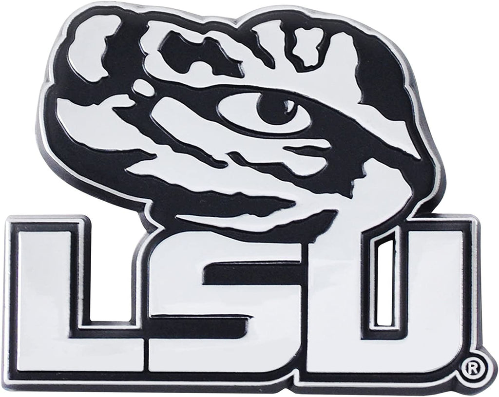 Louisiana State University Tigers LSU Auto Emblem Solid Metal Chrome