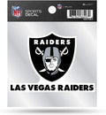 Las Vegas Raiders 4x4 Inch Die Cut Decal Sticker, Primary Logo, Clear Backing