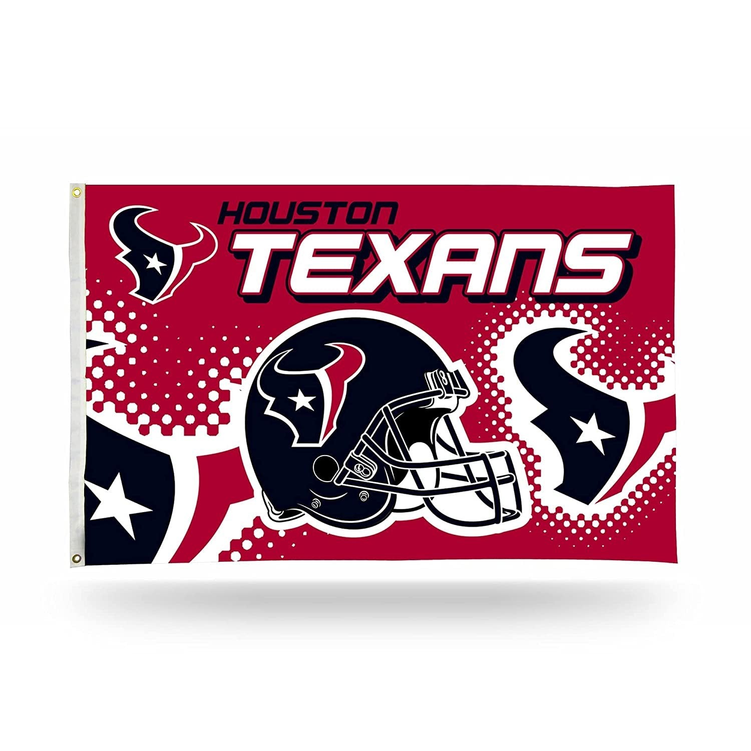 Houston Texans Premium 3x5 Feet Flag Banner, Helmet Design, Metal Grommets, Outdoor Use, Single Sided