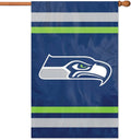 Seattle Seahawks Premium Double Sided House Banner Flag, 28x44 Inch, Applique Emroidered, Logo Design