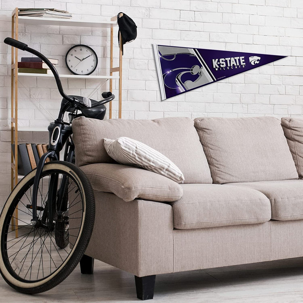 Kansas State University Wildcats Soft Felt Pennant, 12x30 Inch, Easy To Hang