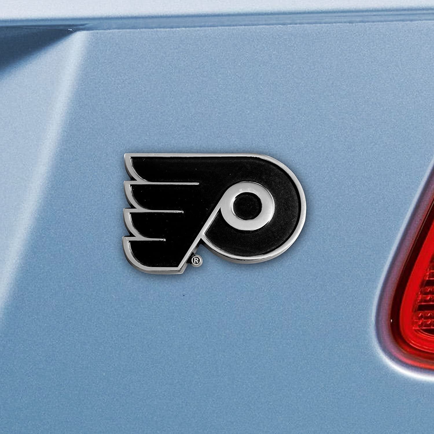 Philadelphia Flyers Premium Solid Metal Raised Auto Emblem, Shape Cut, Adhesive Backing