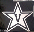 Vanderbilt University Commodores 6 Inch Magnet Metallic Shimmer Design Shape Cut