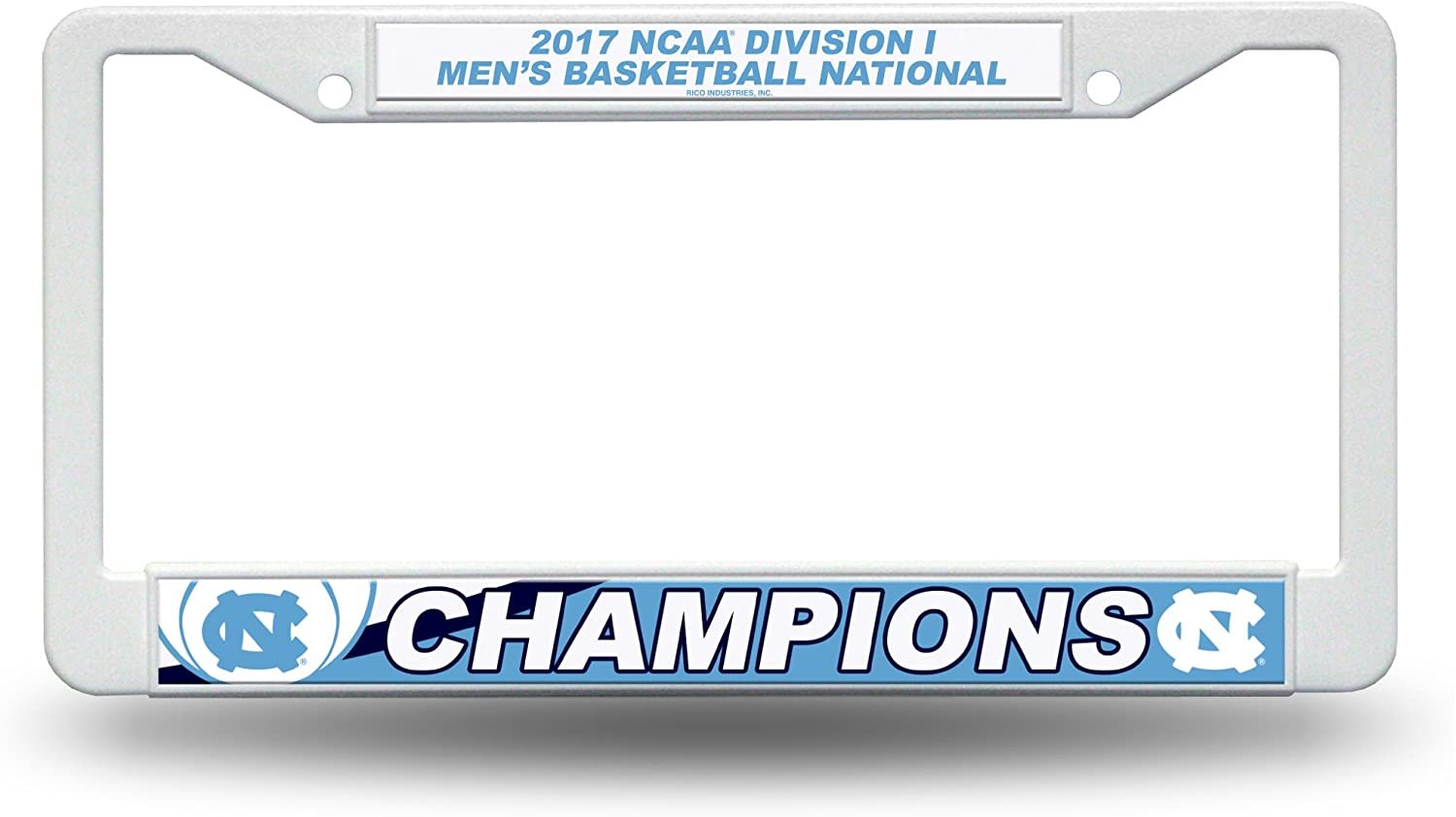 North Carolina Tar Heels License Plate Frame 2017 Champions Plastic Tag Cover University of