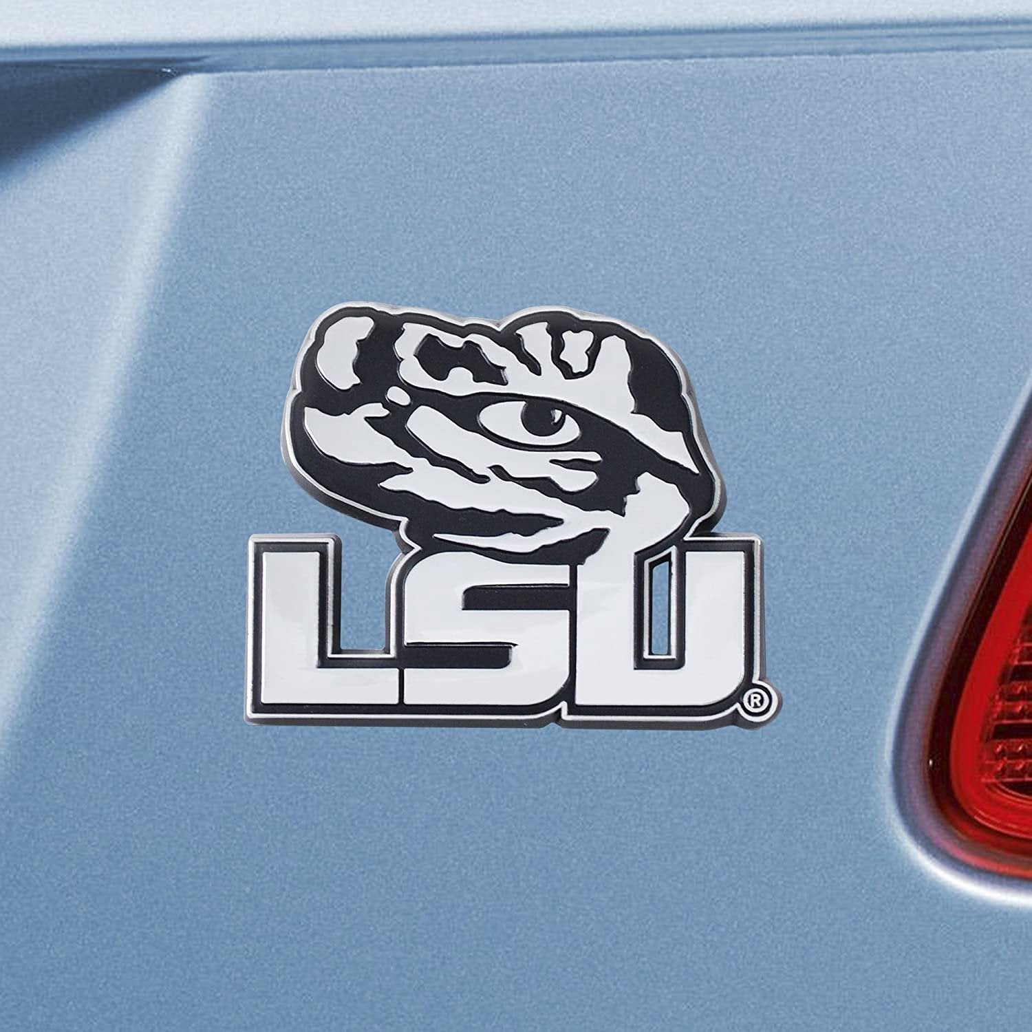 Louisiana State University Tigers LSU Auto Emblem Solid Metal Chrome