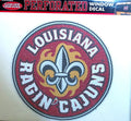 University of Louisiana at Lafayette Ragin Cajuns 8 Inch Preforated Window Film Decal Sticker, One-Way Vision, Adhesive Backing