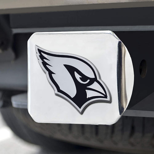 Arizona Cardinals Hitch Cover Solid Metal with Raised Chrome Metal Emblem 2" Square Type III