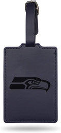 Seattle Seahawks Luggage Bag Tag Laser Engraved Ultra Suede Includes ID Card