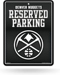 Denver Nuggets Metal Parking Novelty Wall Sign 8.5 x 11 Inch Carbon Fiber Design