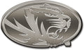 University of Missouri Tigers Solid Metal Auto Emblem Antique Nickel for Car/Truck/SUV