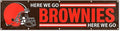 Cleveland Browns Huge 8x2 Feet Premium Emboridered Banner Flag Metal Grommets