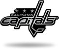 Washington Capitals Auto Emblem, Silver Chrome Color, Raised Molded Plastic, 3.5 Inch, Adhesive Tape Backing