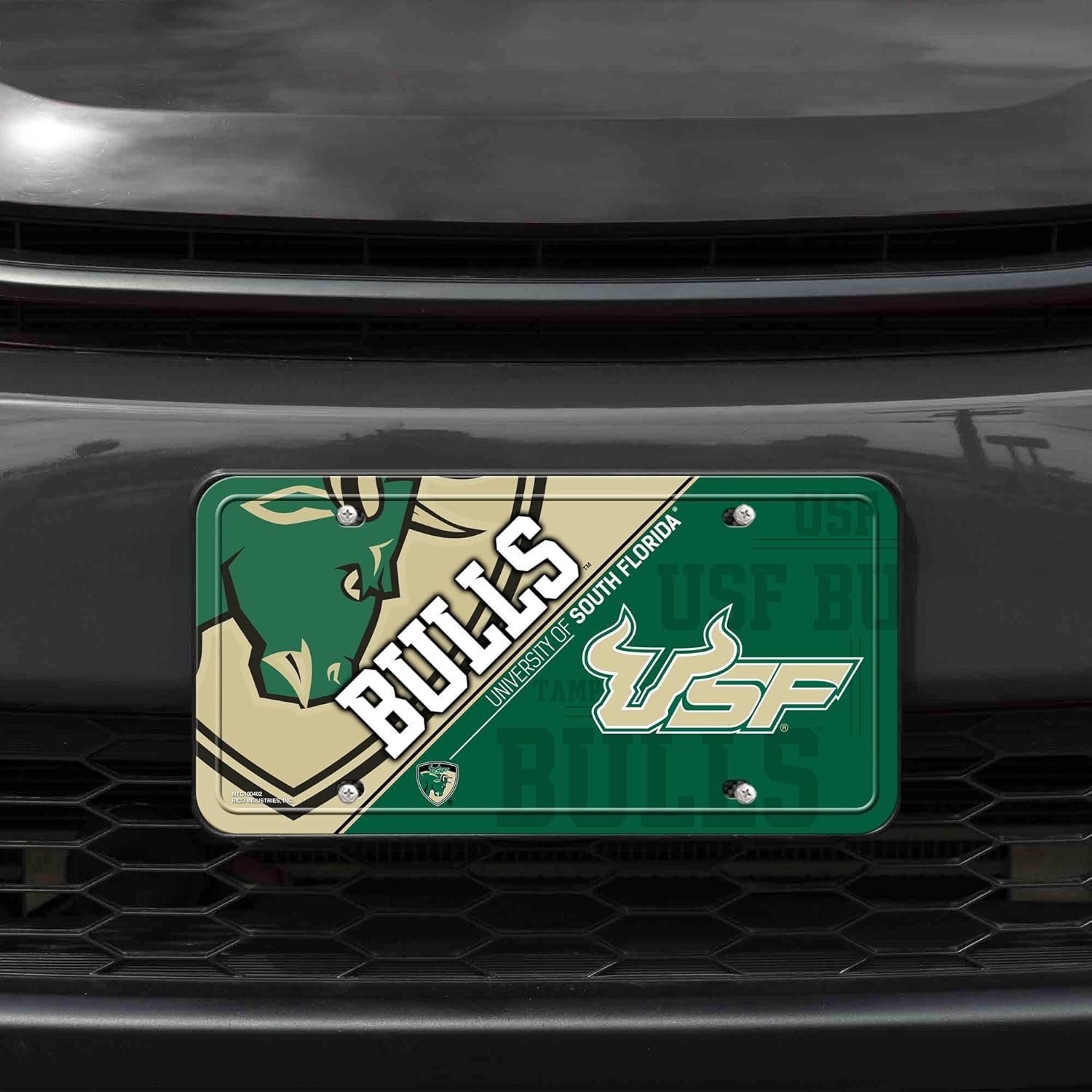 University of South Florida Bulls USF Metal Tag License Plate, 12x6 Inch, Pre-drilled Holes