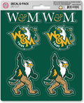 College of William & Mary Tribe 6-Piece Decal Sticker Set, 5x6 Inch Sheet, Gift for football fans for any hard surfaces around home, automotive, personal items