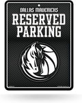 Dallas Mavericks Metal Parking Novelty Wall Sign 8.5 x 11 Inch Carbon Fiber Design