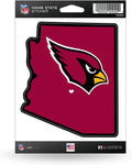 Arizona Cardinals 5 Inch Sticker Decal, Home State Design, Flat Vinyl, Full Adhesive Backing
