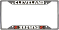 Cleveland Browns Chrome Metal License Plate Frame Tag Cover 6.25x12.25 Inches