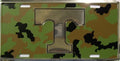 University of Tennessee Volunteers Metal Auto Tag License Plate, Camo Design, 6x12 Inch