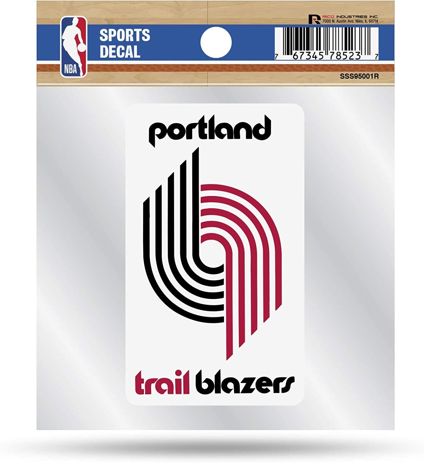 Portland Trail Blazers 4x4 Decal Sticker Retro Logo Clear Backing