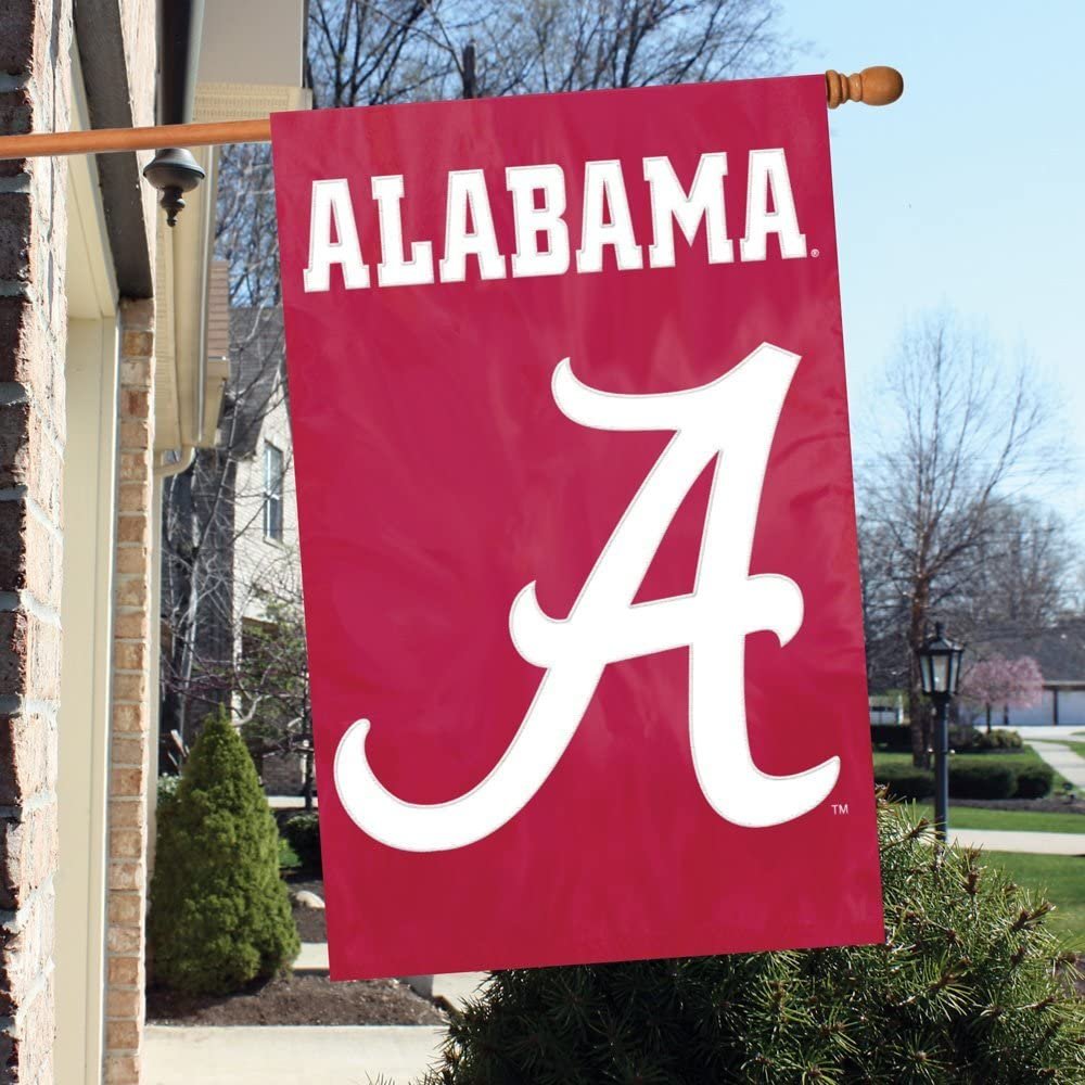 University of Alabama Crimson Tide Banner Flag Premium Double Sided Embroidered Applique 28x44 Inch