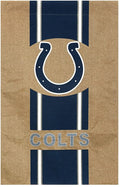 Indianapolis Colts Premium Double Sided Banner House Flag, Burlap Design, 28x44 Inch