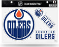 Edmonton Oilers Multi Magnet Set 8.5x11 Inch Sheet Die Cut 3 Piece Auto Home