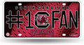 South Carolina Gamecocks #1 Fan Metal Auto Tag